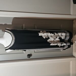 Studio One Black and White Sleeveless Dress
